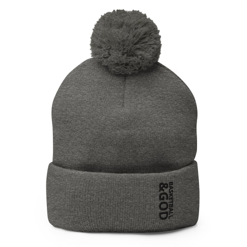 Basketball &God Onyx Pom-Pom Beanie